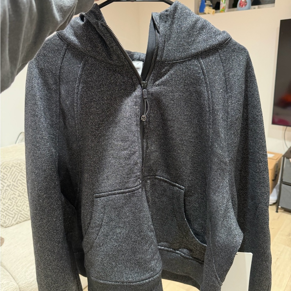 Lululemon Athletica Charcoal Zip-Up Jacket sparkle